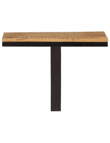 Mensola da Parete 40x30x32 cm in Legno Massello Mango e Ferro
