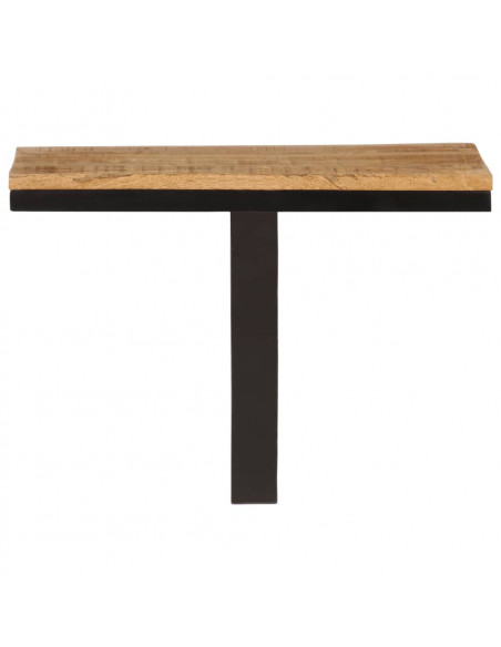 Mensola da Parete 40x30x32 cm in Legno Massello Mango e Ferro