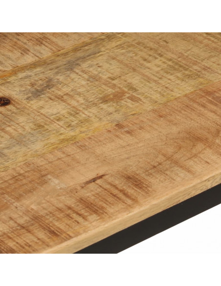 Mensola da Parete 40x30x32 cm in Legno Massello Mango e Ferro