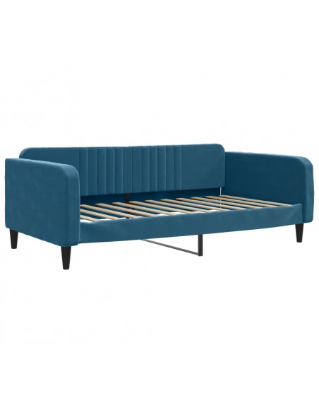 Letto da Giorno Blu 100x200 cm in Velluto