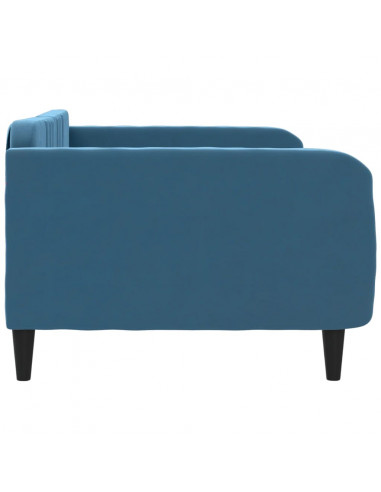 Letto da Giorno Blu 100x200 cm in Velluto