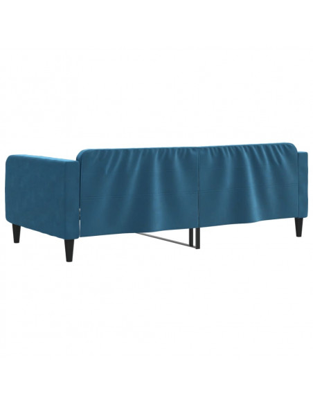 Letto da Giorno Blu 100x200 cm in Velluto