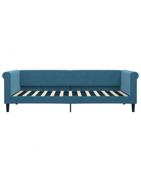 Letto da Giorno Blu 90x200 cm in Velluto