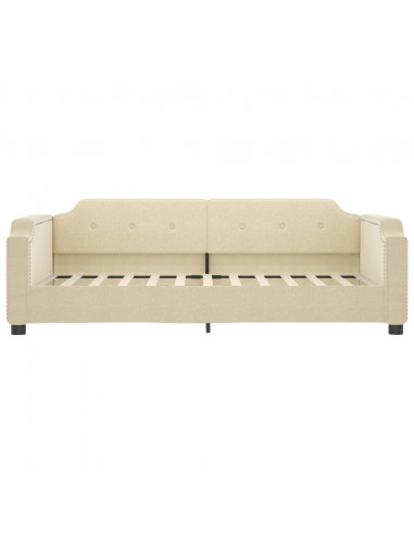 Letto da Giorno Crema 90x200 cm in Tessuto