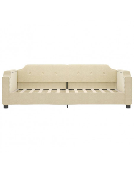 Letto da Giorno Crema 90x200 cm in Tessuto