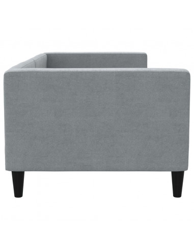 Letto da Giorno Grigio Chiaro 80x200 cm in Tessuto
