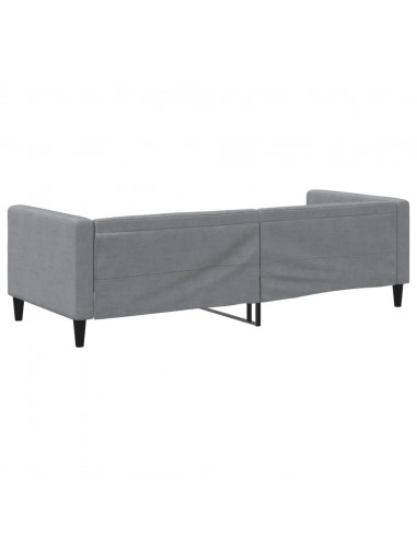 Letto da Giorno Grigio Chiaro 80x200 cm in Tessuto