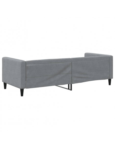 Letto da Giorno Grigio Chiaro 80x200 cm in Tessuto