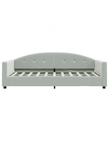 Letto da Giorno Grigio Chiaro 80x200 cm in Velluto