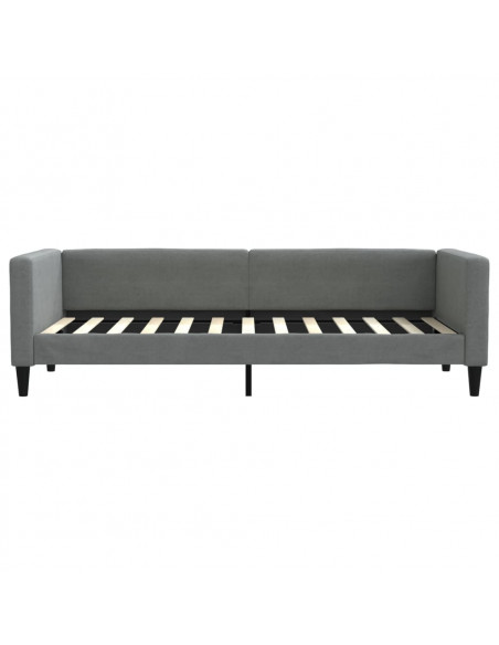 Letto da Giorno Grigio Scuro 80x200 cm in Tessuto