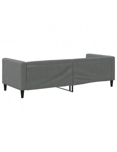 Letto da Giorno Grigio Scuro 80x200 cm in Tessuto