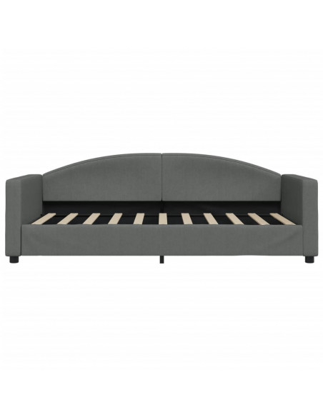 Letto da Giorno Grigio Scuro 90x190 cm in Tessuto