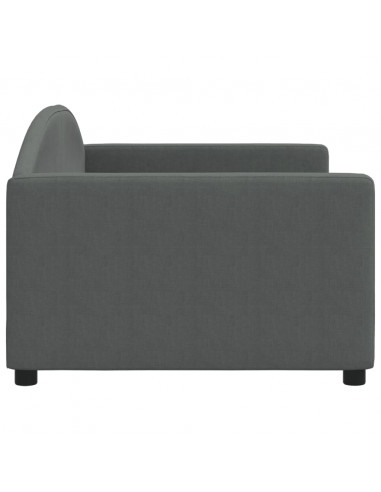 Letto da Giorno Grigio Scuro 90x190 cm in Tessuto