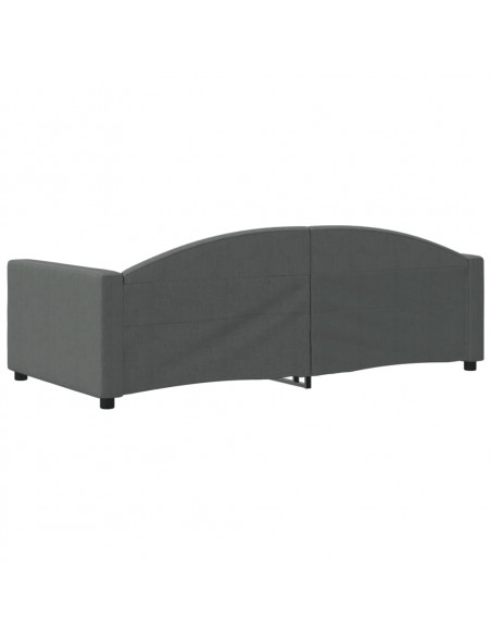 Letto da Giorno Grigio Scuro 90x190 cm in Tessuto