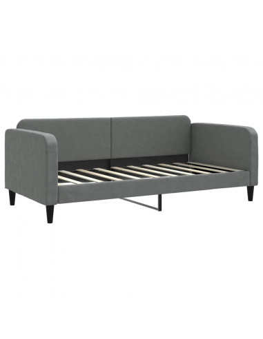 Letto da Giorno Grigio Scuro 90x190 cm in Tessuto