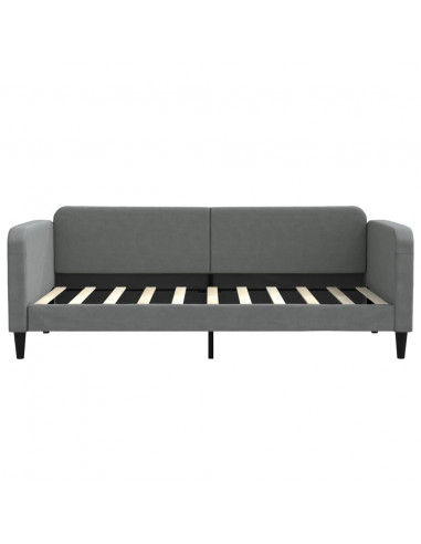 Letto da Giorno Grigio Scuro 90x190 cm in Tessuto