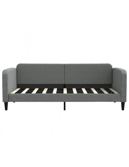 Letto da Giorno Grigio Scuro 90x190 cm in Tessuto