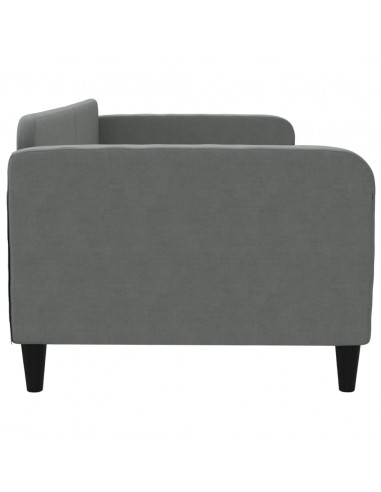 Letto da Giorno Grigio Scuro 90x190 cm in Tessuto