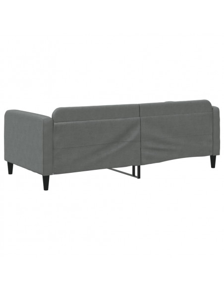 Letto da Giorno Grigio Scuro 90x190 cm in Tessuto
