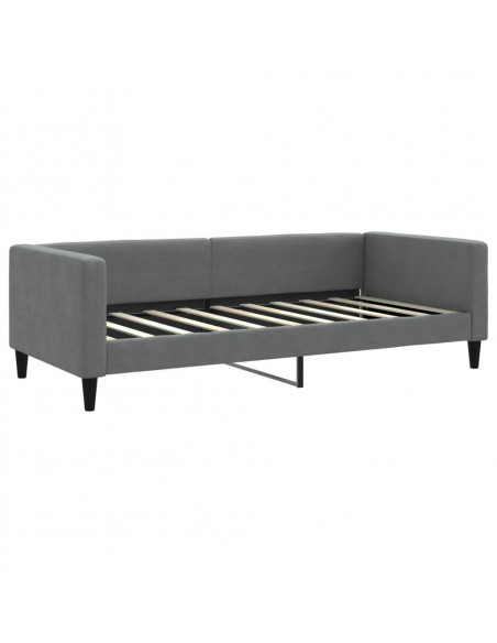 Letto da Giorno Grigio Scuro 90x190 cm in Tessuto