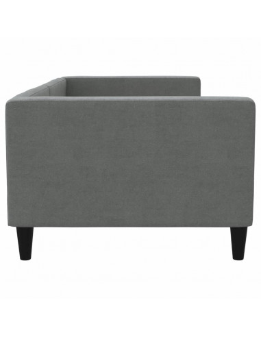 Letto da Giorno Grigio Scuro 90x190 cm in Tessuto