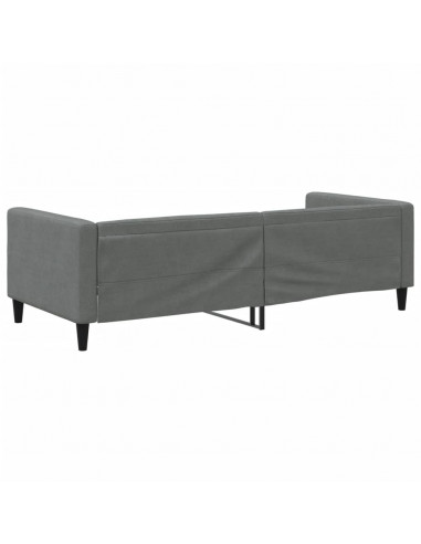 Letto da Giorno Grigio Scuro 90x190 cm in Tessuto