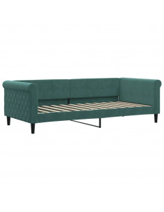 Letto da Giorno Verde Scuro 90x200 cm in Velluto 2