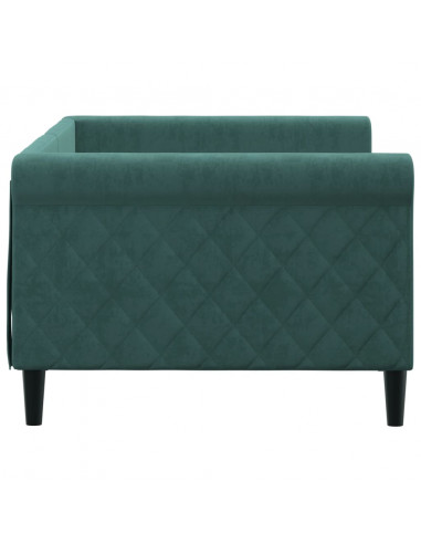 Letto da Giorno Verde Scuro 90x200 cm in Velluto