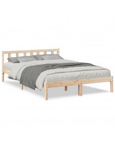 Letto Extra Lungo senza Materasso 140x210 cm in Legno di Pino 2