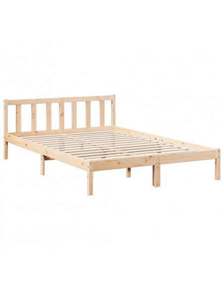 Letto Extra Lungo senza Materasso 140x210 cm in Legno di Pino