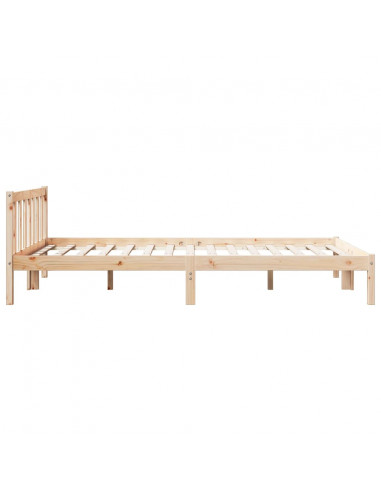 Letto Extra Lungo senza Materasso 140x210 cm in Legno di Pino