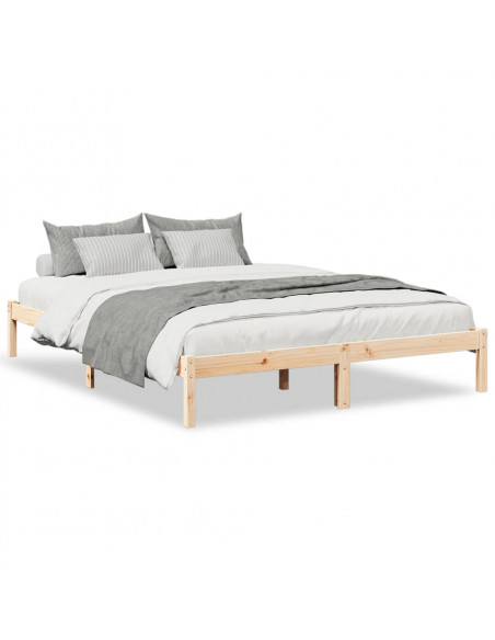 Letto Extra Lungo senza Materasso 140x220 cm in Legno di Pino