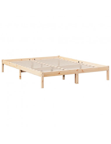 Letto Extra Lungo senza Materasso 140x220 cm in Legno di Pino