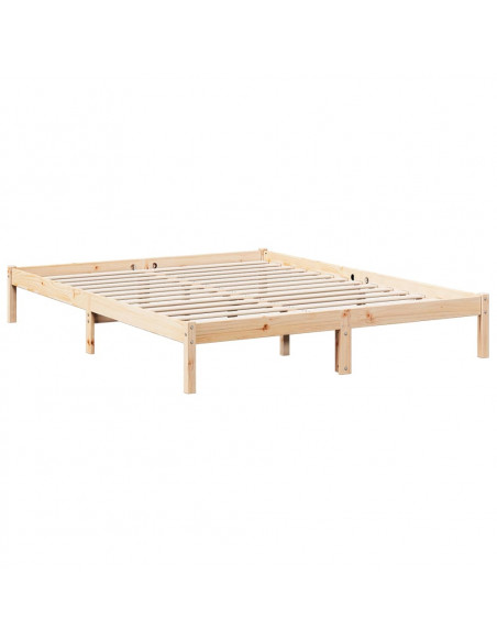 Letto Extra Lungo senza Materasso 140x220 cm in Legno di Pino