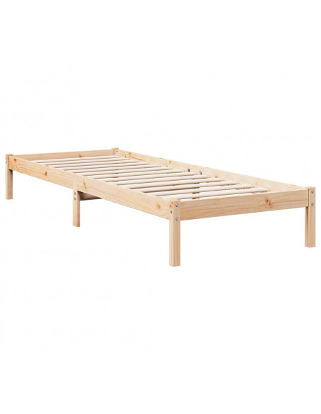 Letto Extra Lungo senza Materasso 180x200 cm in Legno di Pino