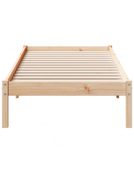 Letto Extra Lungo senza Materasso 180x200 cm in Legno di Pino