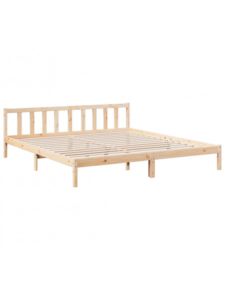 Letto Extra Lungo senza Materasso 180x210 cm in Legno di Pino