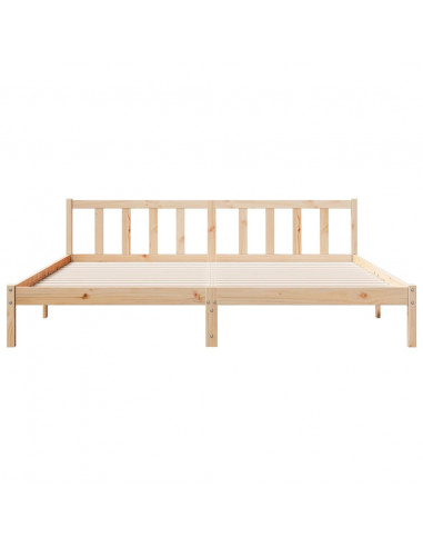 Letto Extra Lungo senza Materasso 180x220 cm in Legno di Pino