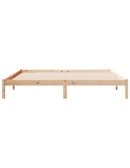 Letto Extra Lungo senza Materasso 180x220 cm in Legno di Pino