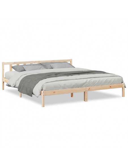 Letto Extra Lungo senza Materasso 200x210 cm in Legno di Pino