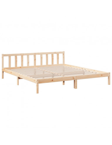 Letto Extra Lungo senza Materasso 200x210 cm in Legno di Pino