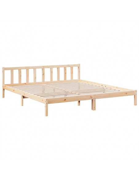 Letto Extra Lungo senza Materasso 200x220 cm in Legno di Pino