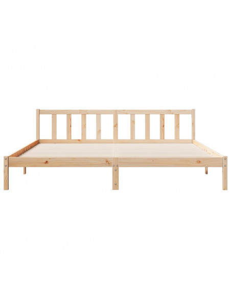 Letto Extra Lungo senza Materasso 200x220 cm in Legno di Pino