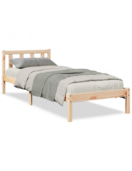 Letto Extra Lungo senza Materasso 80x220 cm in Legno di Pino