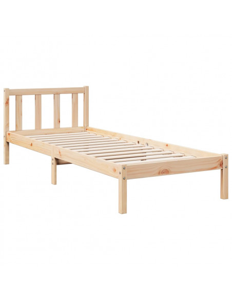 Letto Extra Lungo senza Materasso 80x220 cm in Legno di Pino