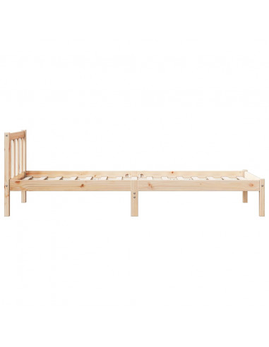 Letto Extra Lungo senza Materasso 80x220 cm in Legno di Pino