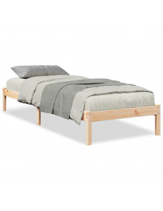 Letto Extra Lungo senza Materasso 90x210 cm in Legno di Pino 2