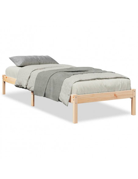 Letto Extra Lungo senza Materasso 90x210 cm in Legno di Pino