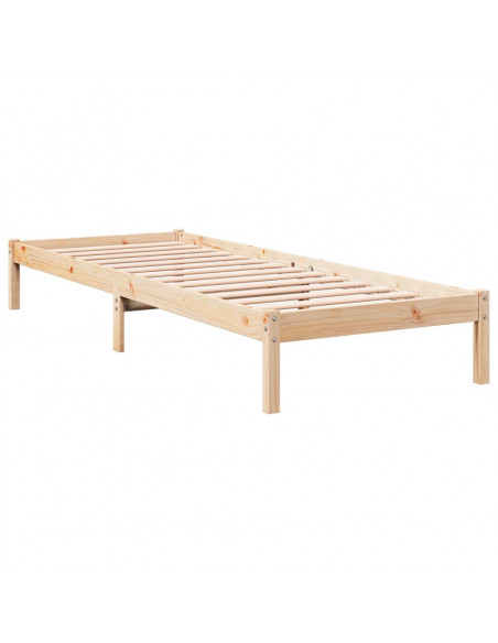 Letto Extra Lungo senza Materasso 90x210 cm in Legno di Pino