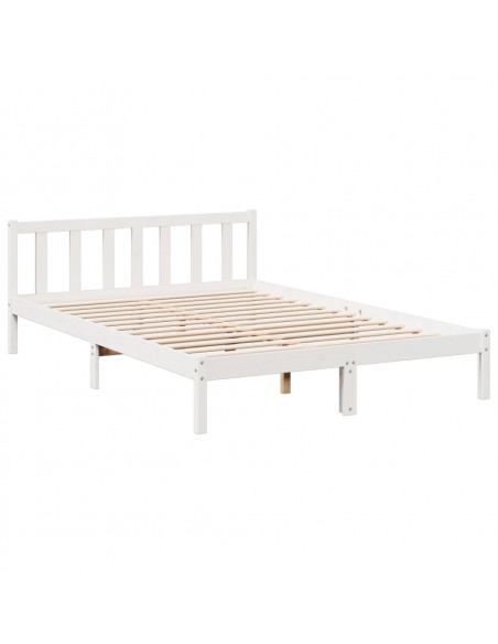 Letto Extra Lungo senza Materasso Bianco 140x220 cm in Pino